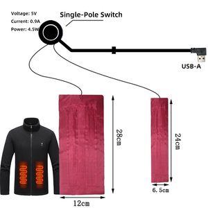 Nouveau Design 5V/0.9A coussinets chauffants en Fiber de carbone lavable USB Film chauffant infrarouge feuille chauffante pour vêtements d'hiver coupe-vent - Product Image 1