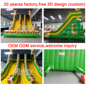 Nhà Máy Giá tùy chỉnh thực hiện bất kỳ kích thước 8M 15m trượt nước <span class=keywords><strong>Inflatable</strong></span> cho trẻ em 22 'làn đường duy nhất nhiệt đới ướt khô trượt - Product Image 5