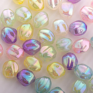 Perles acryliques en vrac en gros 14mm Fig perles acryliques plaquées UV pour la fabrication de bracelets à bricoler soi-même - Product Image 2