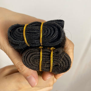 شعر مستعار أصلي صيني عالي الجودة من geny Weft ، إطالة عمر 18 شهرًا ، آلة لحمة شعر بشري مباشرة من المصنع - Product Image 3