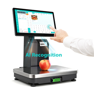 Balance de pesage commerciale S800 avec impression d'étiquettes adhésives, balance de pesage pour fruits et légumes, balance de pesage AI pour supermarché - Product Image 1