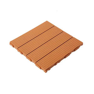 DIY WPC 300*300mm Azulejos <span class=keywords><strong>de</strong></span> jardín Diseño contemporáneo Peel Stick Decking Azulejos <span class=keywords><strong>de</strong></span> madera Hecho en China Azulejos <span class=keywords><strong>de</strong></span> plástico para exteriores - Product Image 4