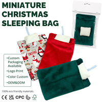 Ensemble de lit en peluche elfe pour maison de poupée, mini sac de couchage de Noël, jouet miniature de Noël à suspendre, personnalisé, vente en gros d'usine, ODM OEM