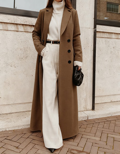 Cappotto Vintage da <span class=keywords><strong>Donna</strong></span> Autunno <span class=keywords><strong>Inverno</strong></span> 2026 per Europa, America e Medio Oriente, Casual, Lungo, Tinta Unita, Caldo con Cerniera - Product Image 6