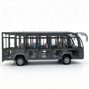 High-quality gray 4+1 <b>row</b> sightseeing bus factory selling low-priced sightseeing bus park attractions available - Product Image 1