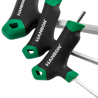 Set kunci pas kunci L heksagonal lengan panjang kelas industri profesional Multi ukuran ujung bola datar Torx gagang T metrik