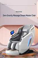 Fauteuil de massage 6D zéro gravité, chaise inclinable shiatsu pour le corps entier, pression d'air électrique, chaleur, musique, blanc, gris, noir