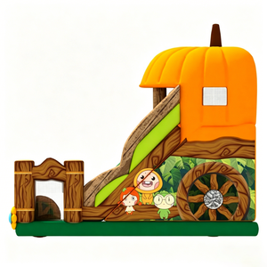 Château gonflable sur le thème de la citrouille d'Halloween avec toboggan et mur d'escalade, équipement de jeu commercial en PVC pour enfants - Product Image 6