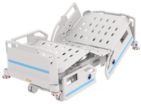 Lit d'hôpital électrique HECAI avec moteur Linak, télécommande, 5 fonctions, tête et pieds amovibles en PP, alliage d'aluminium, certifié CE/ISO