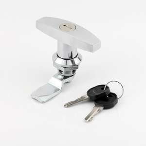 उज्ज्वल क्रोम टी संभाल दरवाजा लॉक कैबिनेट क्वार्टर टर्न कैम लैच <span class=keywords><strong>t</strong></span> k333 के साथ - Product Image 1
