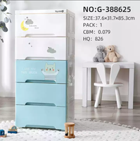 Armoire de rangement pour vêtements d'enfants, armoire de rangement pour la maison, verrouillable, 3, 4, 5, 6 étages, tiroirs en plastique