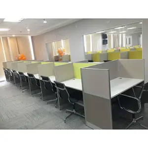 Soundproof partition table coworking space design bpo furniture call center