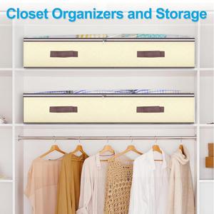 Paquete de 4 Cajas de Almacenamiento Debajo de la Cama para Ropa, Mantas, Ropa de Invierno y Zapatos - Contenedores de Almacenamiento Debajo de la Cama con Asas - Product Image 3