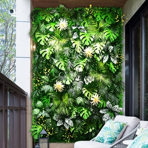 Künstliche Pflanzenwand aus Plastik für Balkon und Vertikale Dekoration, Grüne Paneele für Innenräume, Vertikaler Garten - Product Image 2