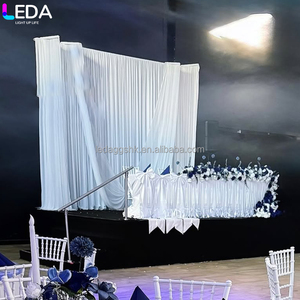 Decoración para Fiestas de Boda LEDA, Telón de Fondo Metálico Cuadrado Grande Blanco de Estilo Simple para Eventos - Product Image 4