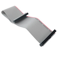 Connecteur de câble plat IDC 40 broches F/F pas de 2,54 mm, câble de données pour disque dur double rangée, 30 cm, en stock
