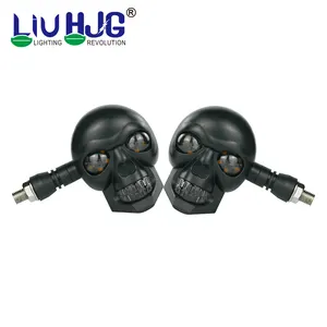 Universal Motorbike LED Winker Lamp Skull Turn Signal Light Fashion Led Indicator Lights For Motorcycle Light Signal