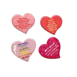 Hot Selling Customized Design Love Heart Shape Ceramic Fridge Magnet