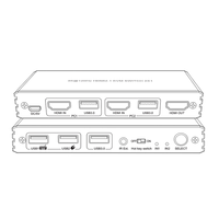 8K @ 60Hz 2 ports HDMI 2.1 commutateur KVM 2 ports clé chaude EDID HDCP 2.2 HDMI commutateur KVM prise en charge clavier souris Scanner imprimante