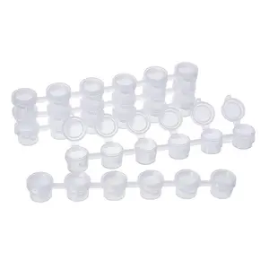 Empty Paint Strips Pots - 3ml Mini Paint Pot Pod Strips Arts Crafts Plastic Storage Containers for Schools, Summer Camps..