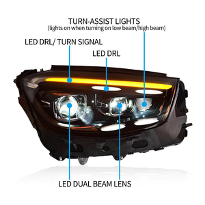 Nouveaux phares à LED de haute qualité 6000K 36W 6000 lm, assemblage de puces LED, GLC W253 2016-2022, feux de jour, rétrofit - Product Image 4