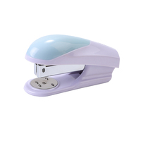 Mini Agrafeuse de Bureau Manuelle en Plastique Couleur Macaron, Compatible avec 24/6 Agrafes, Mignonne, pour l'École, le Bureau et le Journalisation