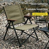 Chaise pliante Kermit de camping ultralégère de qualité supérieure, équipement de plein air compact, siège pliable pour la randonnée, le trekking et les voyages