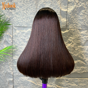 Perruque Bob en cheveux humains vierges vietnamiens de qualité 15A, double densité, sans colle, avec dentelle HD 13x4, pour femmes noires - Product Image 3