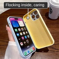 Nouvelle coque en silicone de luxe avec objectif de caméra à grande vue coque souple anti-rayures pour iPhone 14 15 pro max coque de protection