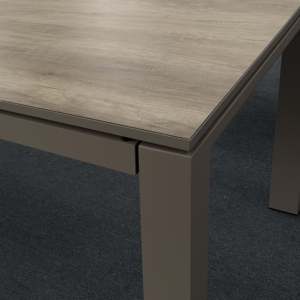 <span class=keywords><strong>Tavolo</strong></span> da Pranzo Estensibile Moderno in Legno Brio per Esterni, <span class=keywords><strong>Tavolo</strong></span> da Patio Espandibile in Alluminio per Giardino, Feste, Cortile e Prato - Product Image 5