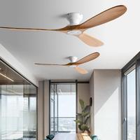 Ventilateur de plafond en bois massif de 52 pouces avec éclairage et caméra cachée, à prix imbattable