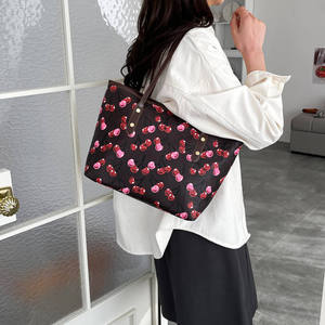 Borsa Tote Grande Capacità in PU Impermeabile Cherry Design 2026 da Donna, per Studentesse Universitarie e Pendolari, a Spalla Singola o a Mano - Product Image 6