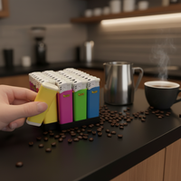 Briquet publicitaire électrique moderne et tendance avec coque en plastique multicolore, logos personnalisés, approvisionnement direct d'usine