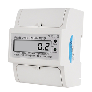 <span class=keywords><strong>SINOTIMER</strong></span> DDS548 230VAC 50Hz,30(100)A1600imp/kWh เครื่องวัดพลังงานไฟฟ้าแบบเฟสเดียว 2 สาย 4P พร้อมจอ LCD ติดตั้งบนราง DIN - Product Image 2