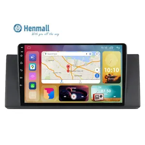 HENGMALL-Reproductor de DVD con Android para coche, radio de 9 pulgadas para BMW M5, E39, X5, E53, navegación GPS, wifi, estéreo, BT, carplay