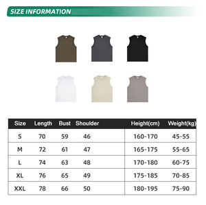 T-shirts sans manches de qualité supérieure unisexes 190GSM pour la salle de sport, impression personnalisée par broderie, séchage rapide, respirant, pour hommes - Product Image 6
