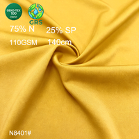 Tissu en nylon recyclé et élasthanne ultra léger 110 GSM 140 cm OEKO-TEX, respirant, brossé, jersey double face pour lingerie et culottes