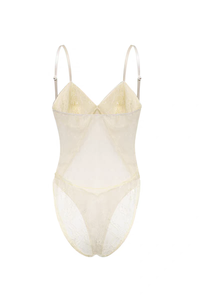 Luxury Soft Sand <strong>Lace</strong> Nightgown for Women, Deep V-Neck Sheer Lingerie, High-Glamour Sexy Sleepwear with Elegant Style - Product Image 3