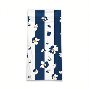 Asciugamano da spiaggia Buonic 70x150 cm, a righe floreali, ad asciugatura rapida, per uso in spiaggia - Product Image 2