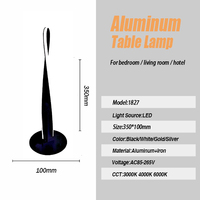 Lampe de table LED moderne de luxe abat-jour en métal simple alimentation électrique pour salon chambre restaurant bureau chevet lumières décoratives