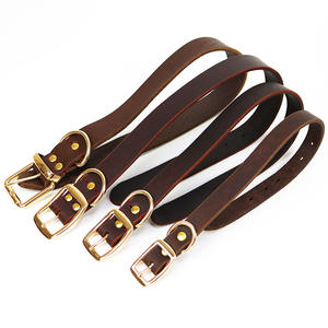 Honden Lederen Halsband Voor Middelgrote En Kleine Honden Golden Retriever Teddy <span class=keywords><strong>Corgi</strong></span> Verstelbare Lederen Halskraag - Product Image 6