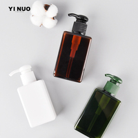 Récipient cosmétique carré Bouteilles en plastique colorées en mousse de savon liquide pour le lavage des mains Bouteille de lotion pour le corps avec pompe pour shampooing