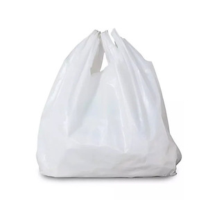 Sacs en plastique PE personnalisés imprimés à chaud, résistants à l'humidité, avec poignée longue pour supermarché, exposition et emballage alimentaire - Product Image 1