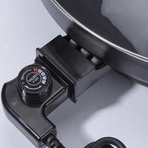 CUISINIÈRE À PIZZA ÉLECTRIQUE 34CM COUVERCLE EN VERRE CUISSON <span class=keywords><strong>PAELLA</strong></span> MULTI FRITEUSE PLAQUE ANTIADHÉSIF - Product Image 5