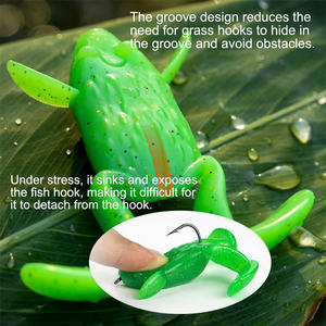 Esca da Pesca LureStorm in Plastica Morbida TPE, 3.7cm/5g 4.7cm/10g, Esca Artificiale a Forma di Rana Galleggiante per Pesca in Acqua Dolce, Fiumi e Laghi - Product Image 4