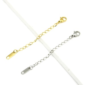 Stainless Steel Lobster Clasp Chain With Tail Tag 9mm Gold <b>Silver</b> For <b>Bracelet</b> Necklace Jewelry Extension <b>Adjustment</b> Chain - Product Image 4