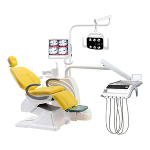 Precio de fábrica de la unidad de la silla dental del tacto de la electricidad de lujo doblada 3 DE LA LK-A18 en China con cuero suave