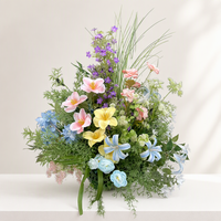 Nouvelle conception PPS, bouquet de fleurs artificielles vertes pour centre de table de mariage, décoration de table pour événements de mariage