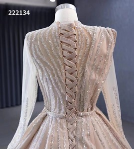 Feishiluo müslüman akşam balo Ballgown kız için yüksek boyun moda abiye giyim elbiseler - Product Image 6