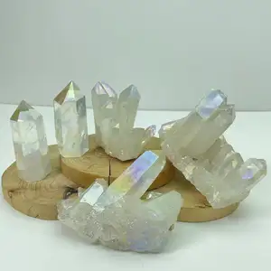 Nuevas llegadas al por mayor racimo de cristal espiritual piedras curativas ángulo natural aura racimo de cristal de cuarzo para reiki